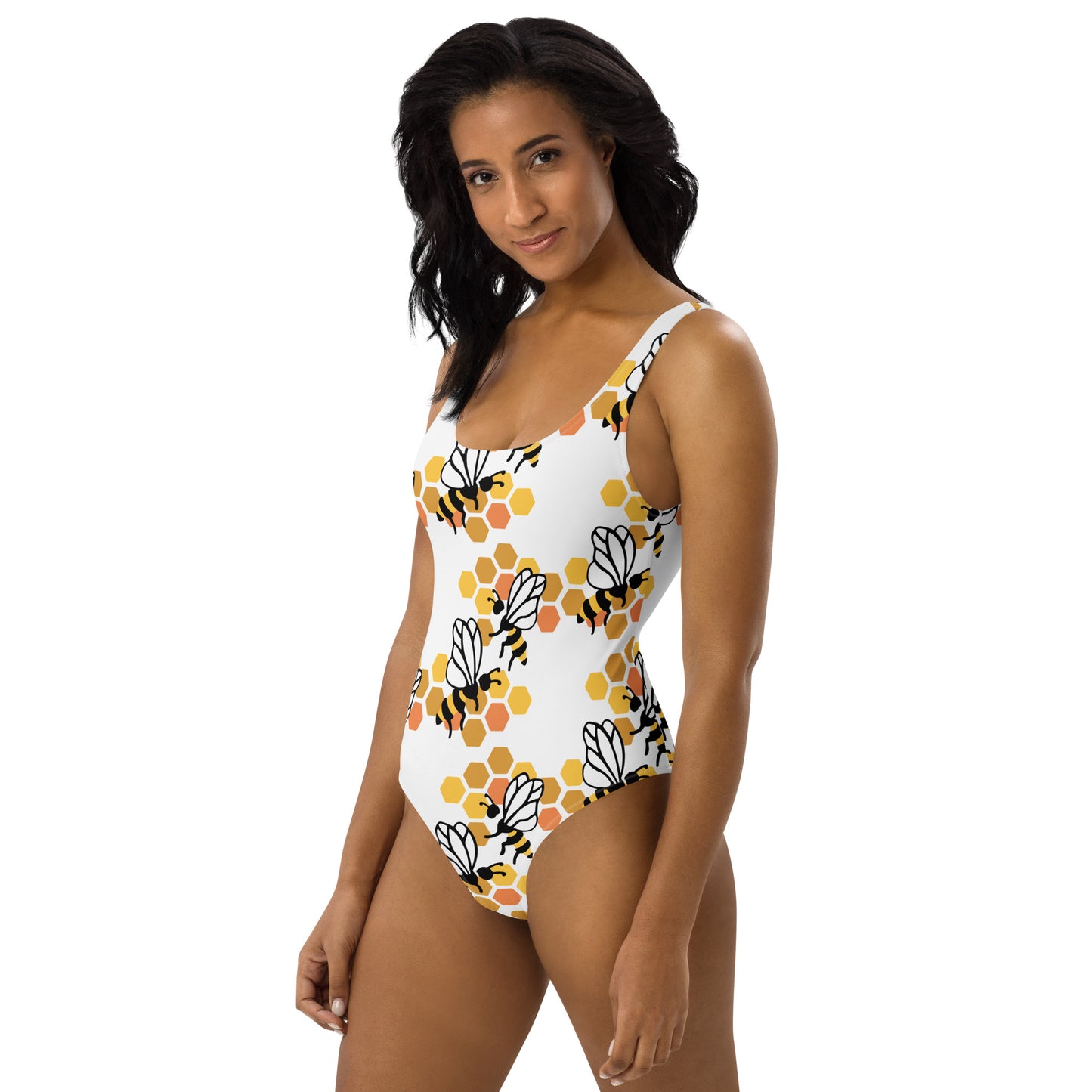 Mulher, o melhor fato de banho para o verão com padrão abelha [OP Swimsuit]