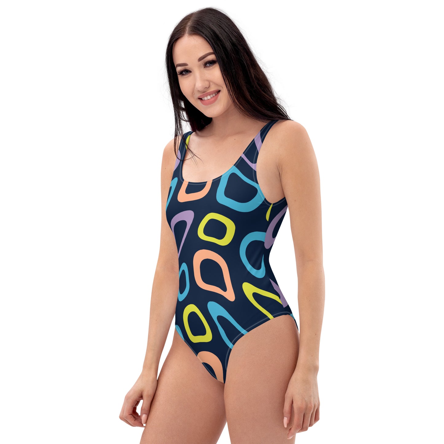 Mulher, o melhor fato de banho para o verão com padrão ondulado [OP Swimsuit]