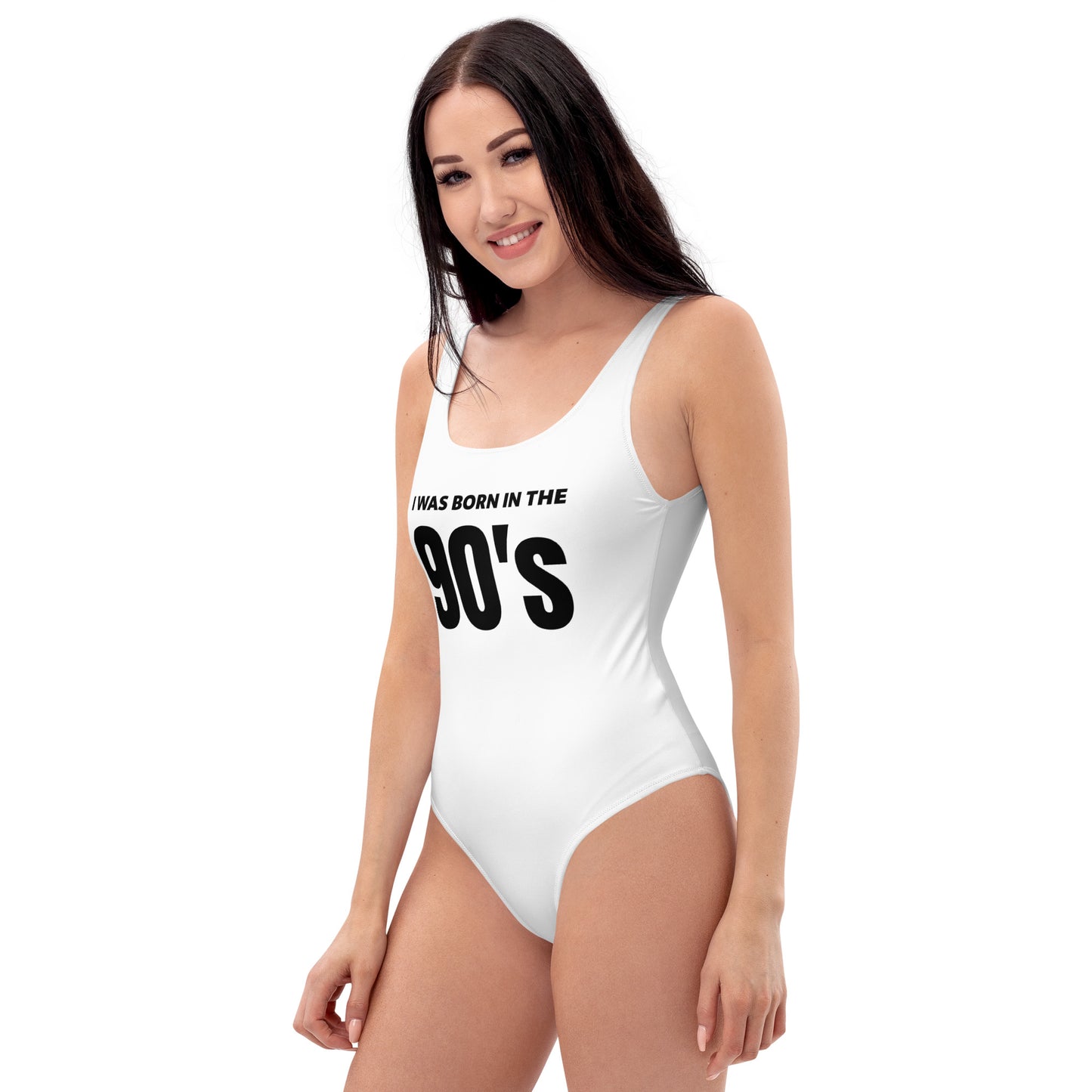 Mulher, I was born in the 90's, podemos alterar o ano e a cor, o melhor fato de banho para o verão [OP Swimsuit]