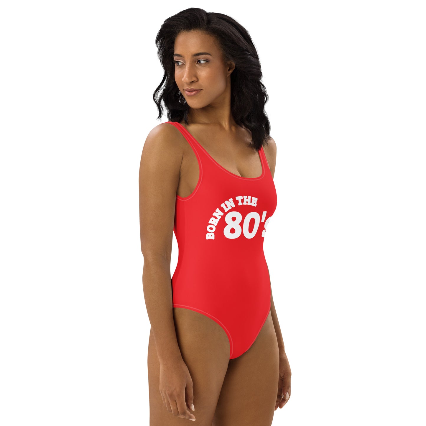 Mulher, I was born in the 80's, podemos alterar o ano e a cor, tendência o melhor fato de banho para o verão [OP Swimsuit]