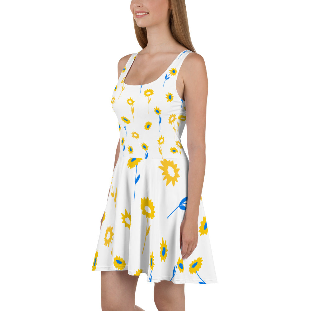 Mulher, Vestido de primavera verão florido [vestido skater]