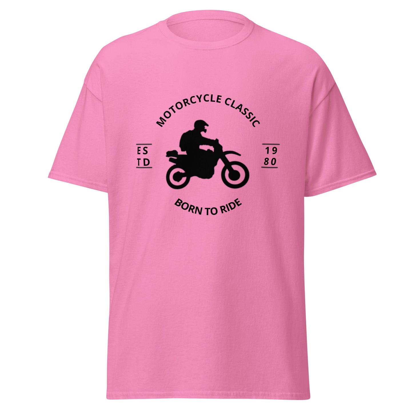 Motos, Born to ride, motorcycle classic, com data editável, t-shirt de adulto [PG50R]