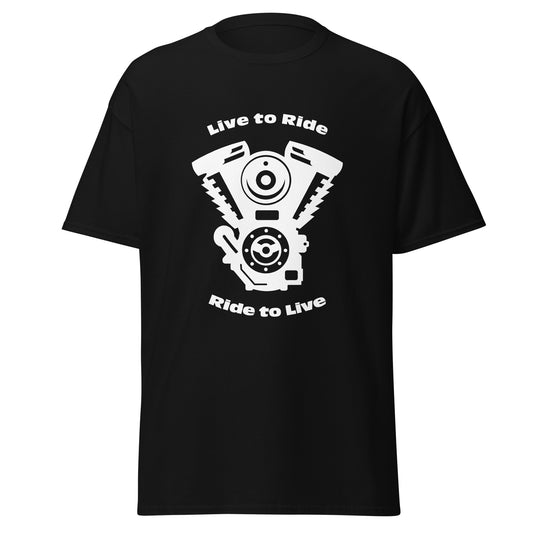 Motos, Live to Ride, Ride to Live, t-shirt de adulto [PG50R]