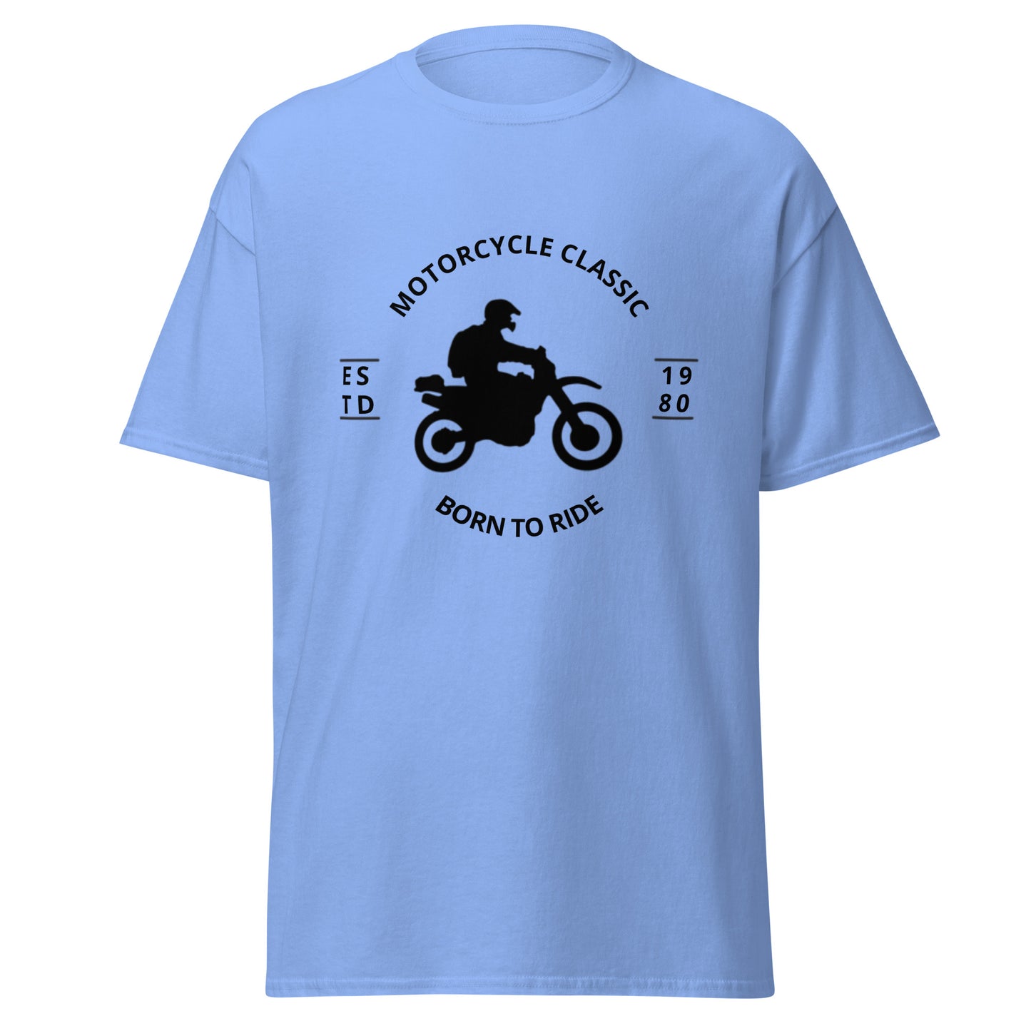 Motos, Born to ride, motorcycle classic, com data editável, t-shirt de adulto [PG50R]