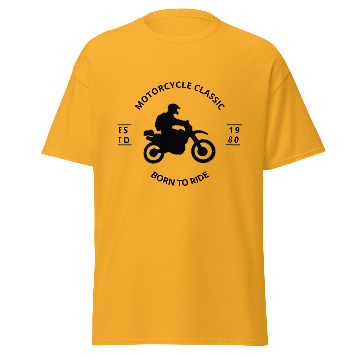 Motos, Born to ride, motorcycle classic, com data editável, t-shirt de adulto [PG50R]