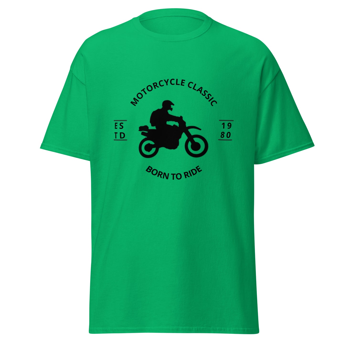 Motos, Born to ride, motorcycle classic, com data editável, t-shirt de adulto [PG50R]