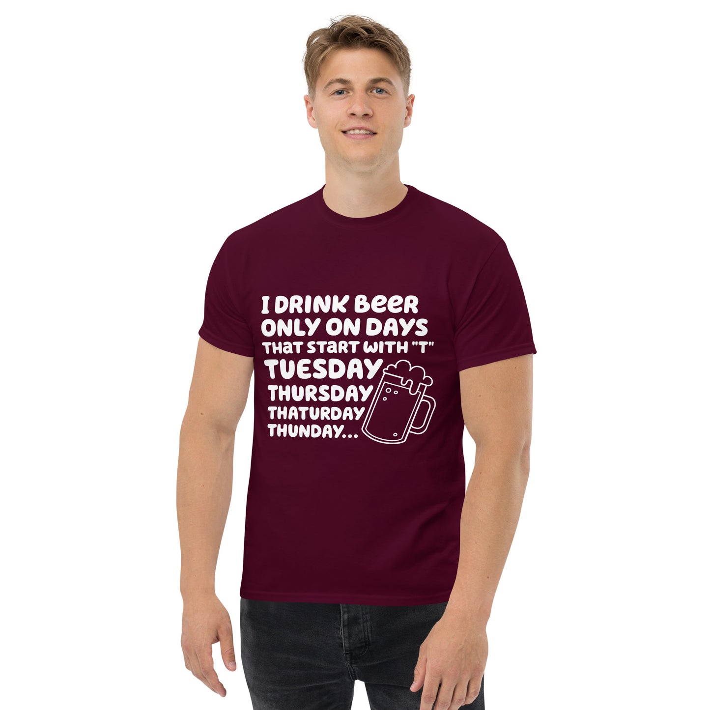 Humor, dias para beber cerveja, t-shirt de adulto [PG50R]