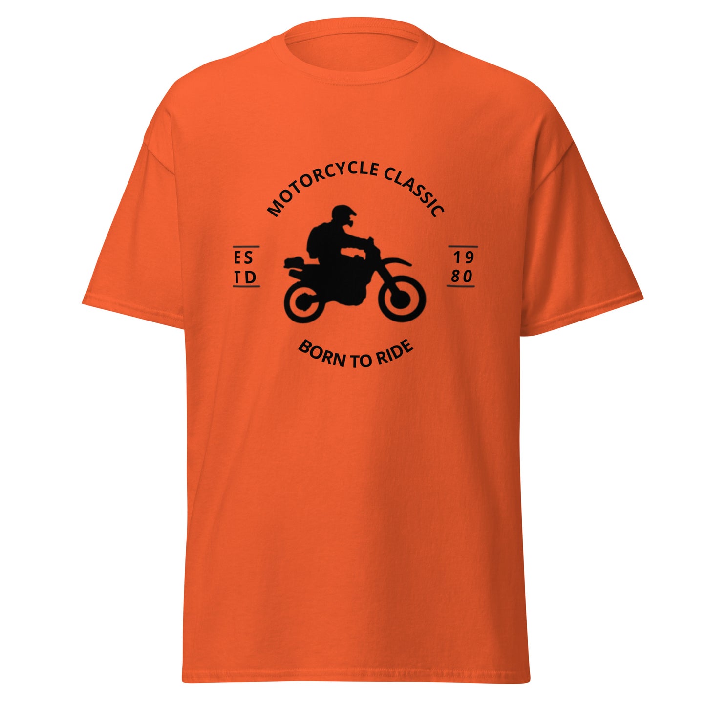 Motos, Born to ride, motorcycle classic, com data editável, t-shirt de adulto [PG50R]