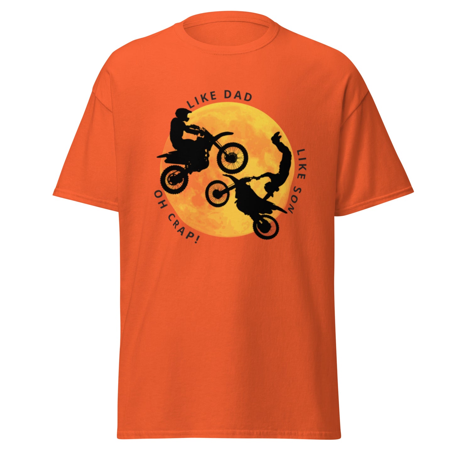 Motos, Tal pai, tal filho, oh crap!, t-shirt de adulto [PG50R]