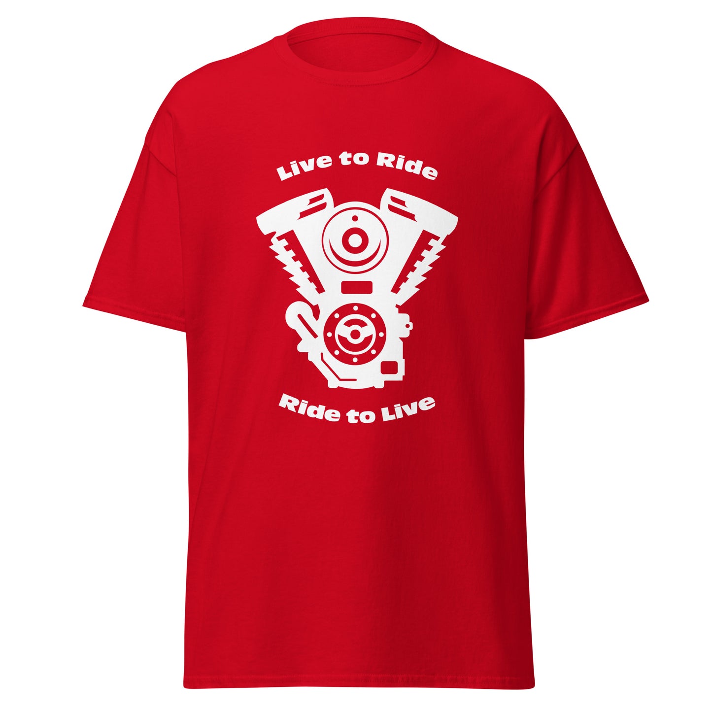 Motos, Live to Ride, Ride to Live, t-shirt de adulto [PG50R]