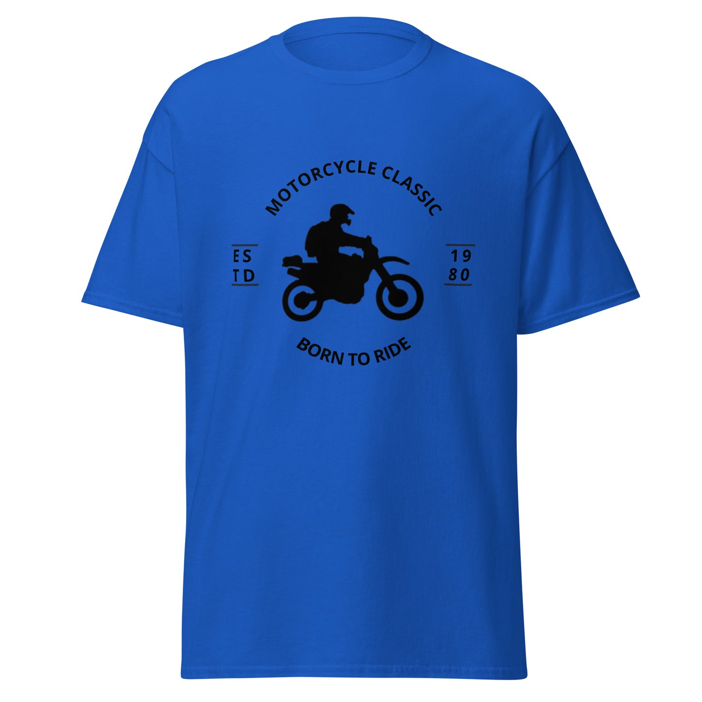 Motos, Born to ride, motorcycle classic, com data editável, t-shirt de adulto [PG50R]