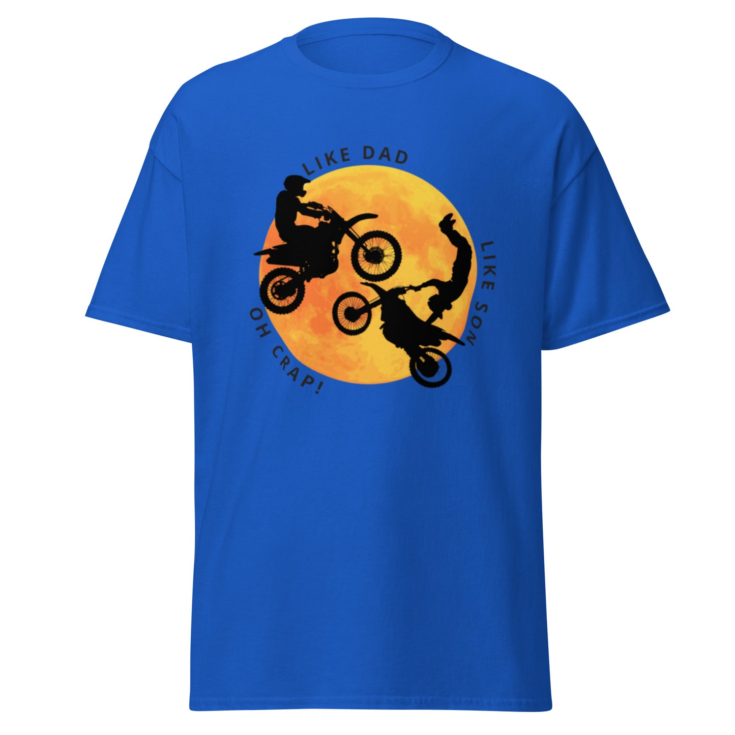 Motos, Tal pai, tal filho, oh crap!, t-shirt de adulto [PG50R]