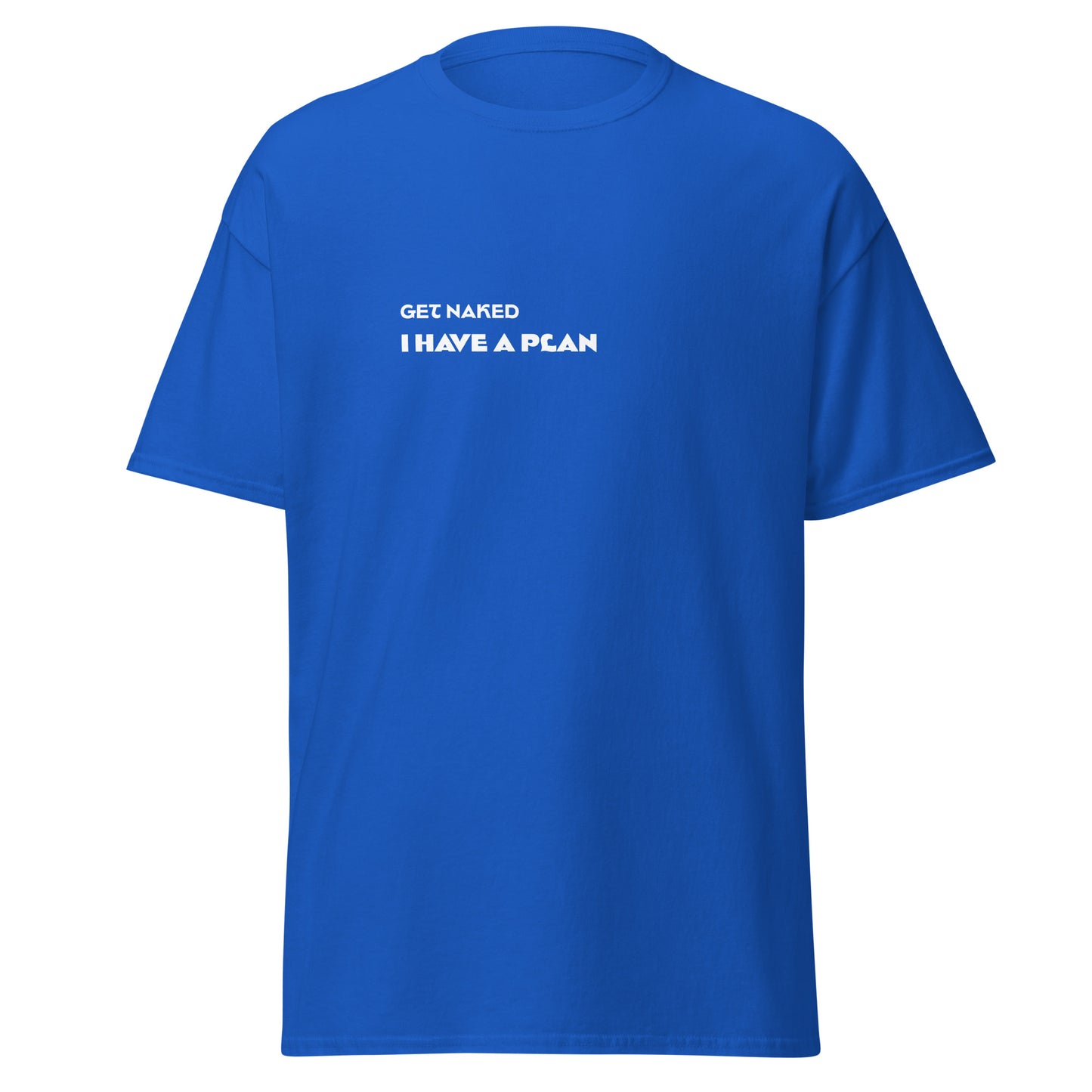 Despe-te, eu tenho um plano, t-shirt de adulto [PG50R]