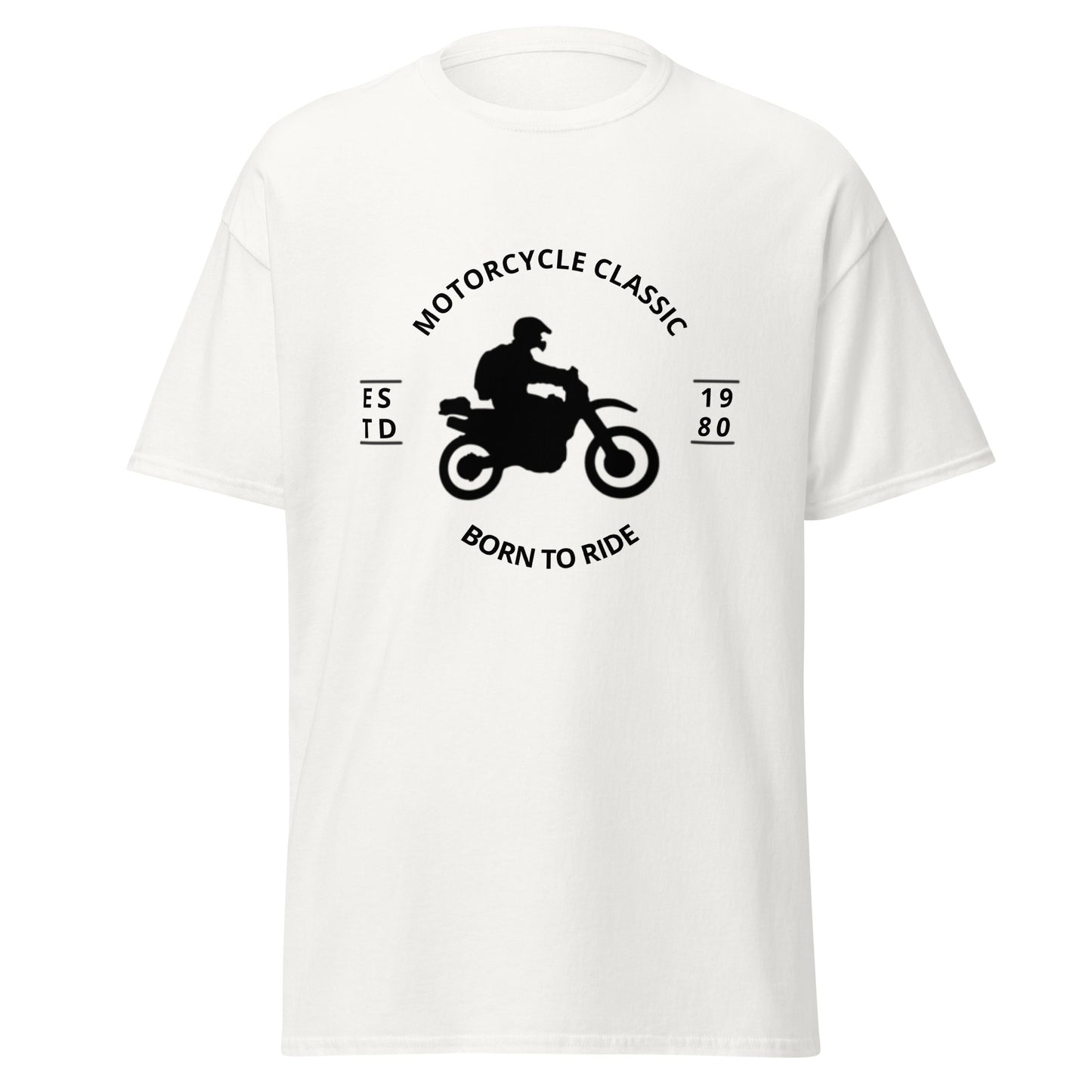 Motos, Born to ride, motorcycle classic, com data editável, t-shirt de adulto [PG50R]