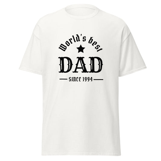 Pais e filhos, O melhor pai do mundo com a data de nascimento, o melhor presente para quem mais gosta [t-shirt PG50R]