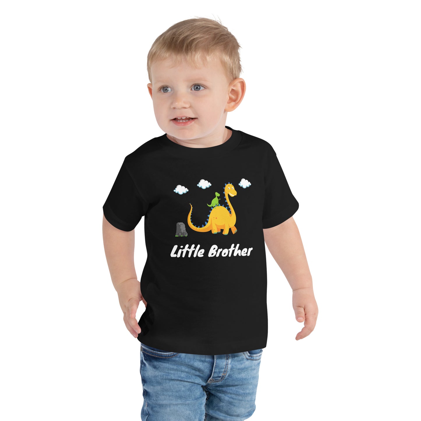 Irmãos, Little Brother Dino, t-shirt de criança [2-5 anos] [PBC31T]