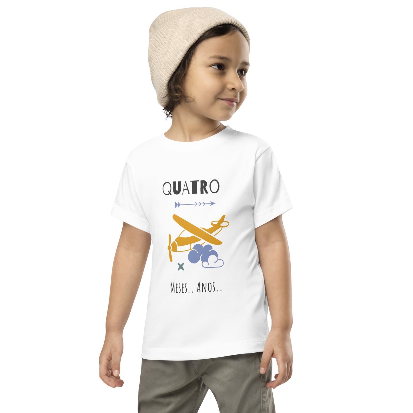 Kids Criança, a melhor t-shirt de aniversário com um avião pode alterar os anos [t-shirt de criança 2-5 anos PBC31T]