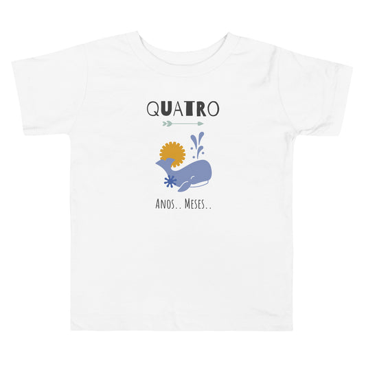 Kids Criança, a melhor t-shirt de aniversário com uma baleia pode alterar os anos [t-shirt de criança 2-5 anos PBC31T]