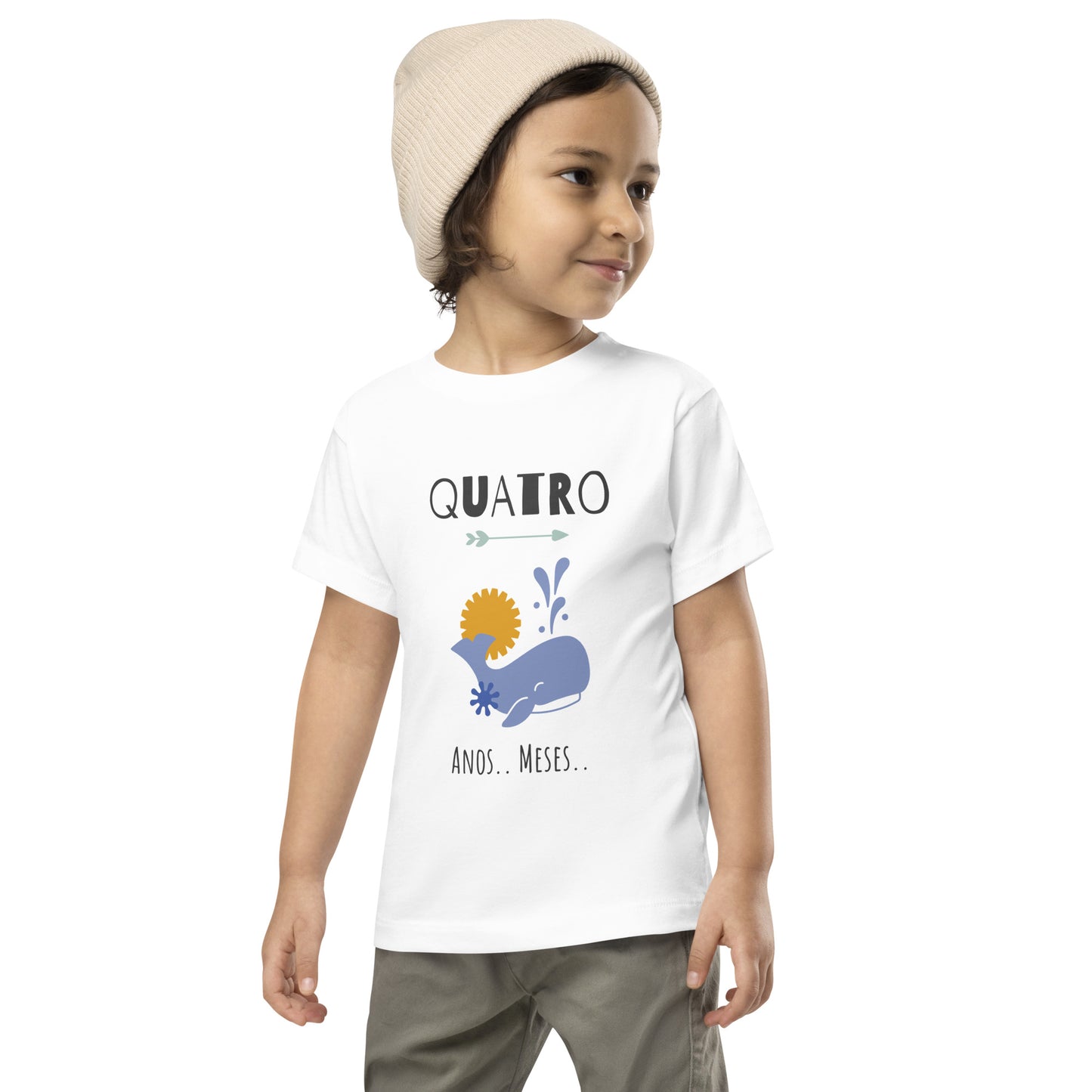 Kids Criança, a melhor t-shirt de aniversário com uma baleia pode alterar os anos [t-shirt de criança 2-5 anos PBC31T]