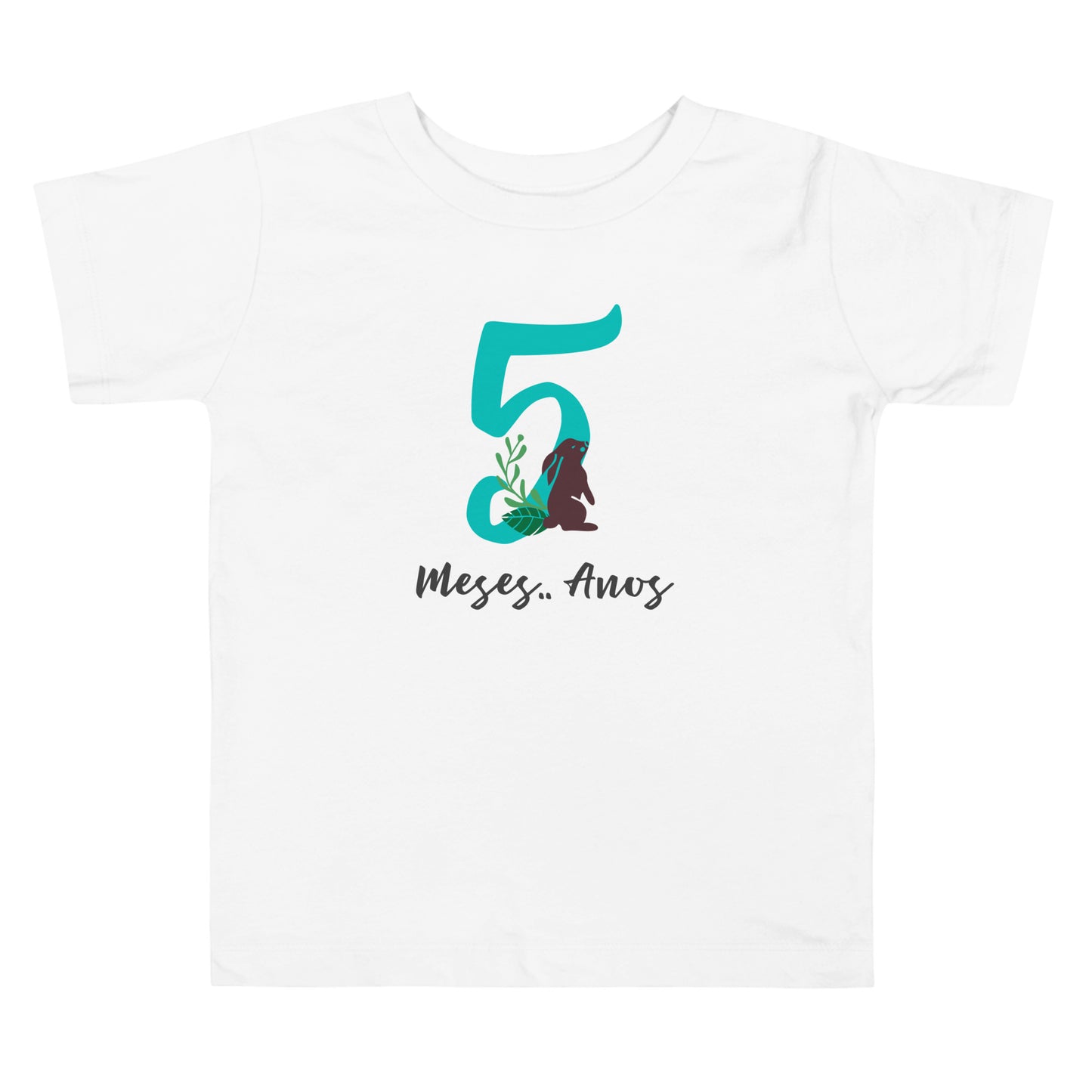 Kids Criança, a melhor t-shirt de aniversário com um coelho pode alterar os anos [t-shirt de criança 2-5 anos PBC31T]