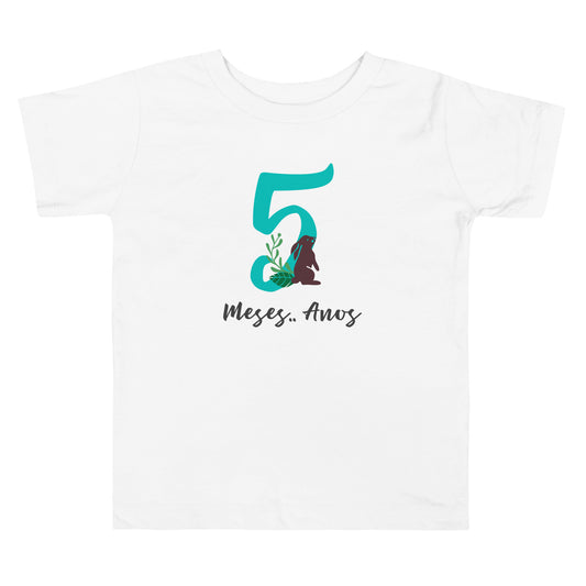 Kids Criança, a melhor t-shirt de aniversário com um coelho pode alterar os anos [t-shirt de criança 2-5 anos PBC31T]