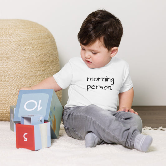 Pais e filhos, Morning person, t-shirt de criança [2-5 anos] [PBC31T]