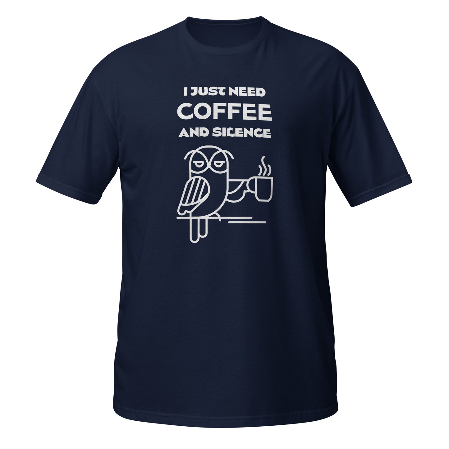 Funny, Coffee and silence, presente para amantes de café [t-shirt PG640S]