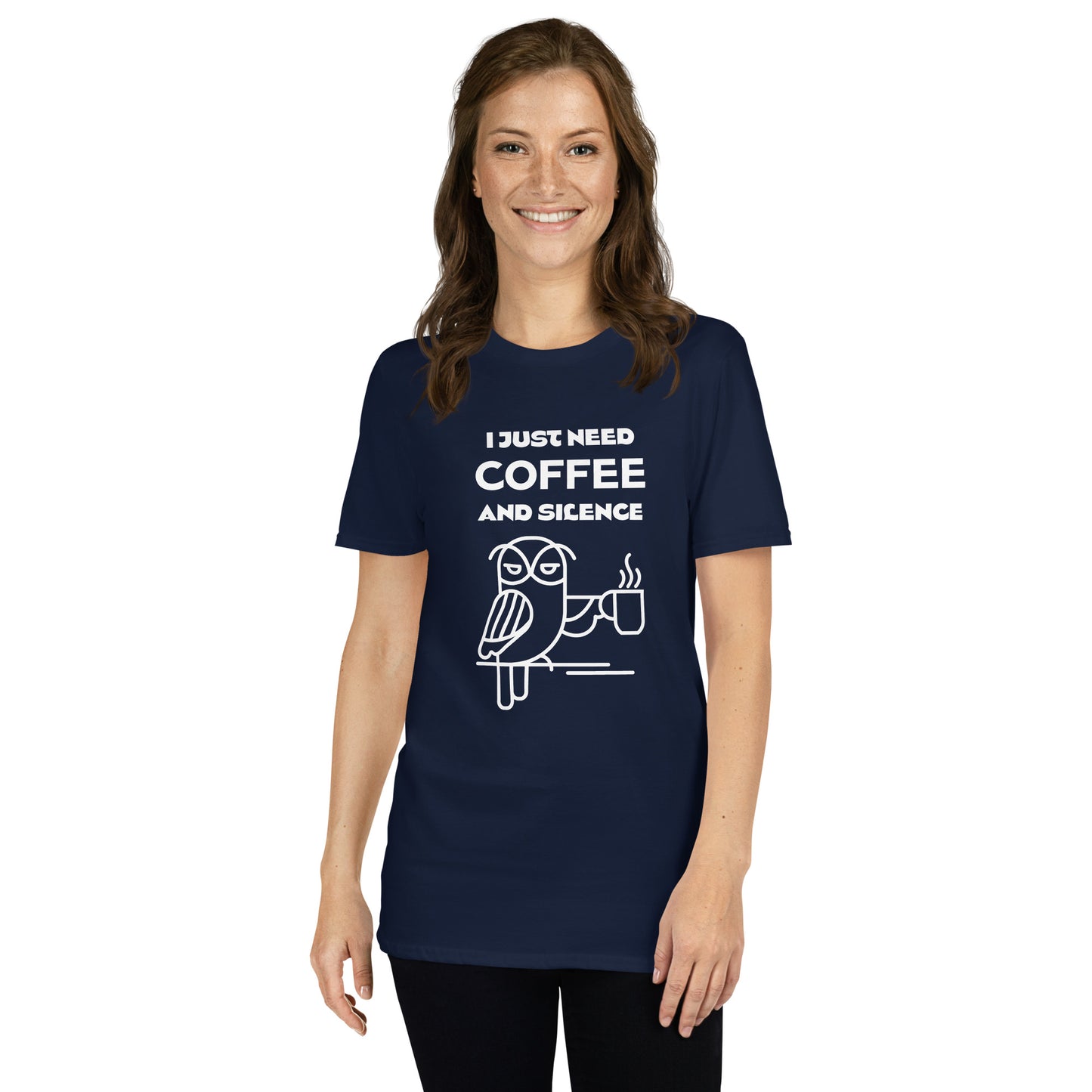 Funny, Coffee and silence, presente para amantes de café [t-shirt PG640S]