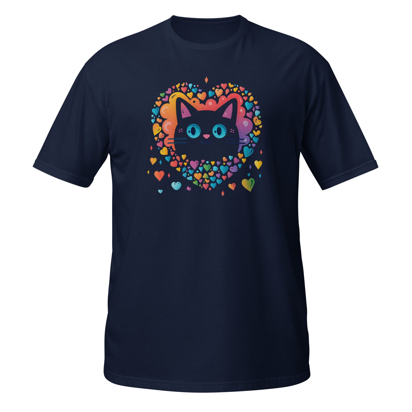 Gato de corações, presente perfeito para quem gosta de gatos [t-shirt PG640S]