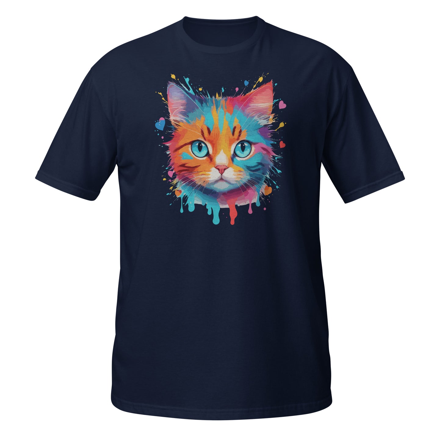 Gato colorido, o melhor presente para pessoas que gostam de gatos [t-shirt PG640S]