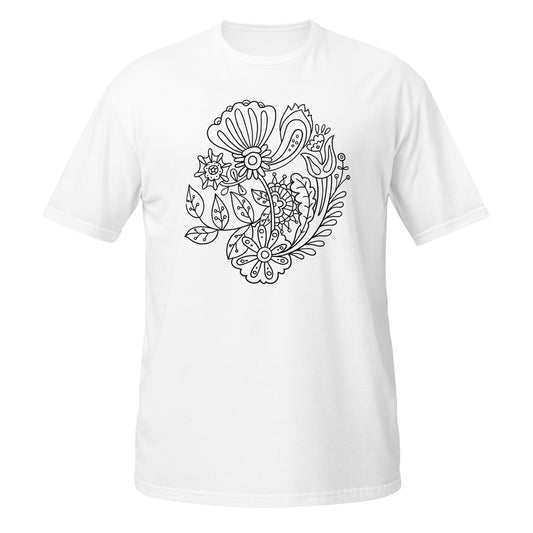 Mandala flores, t-shirt de adulto [PG640S]