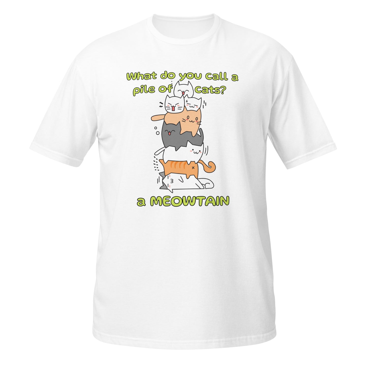 Gatos, a Meowtain, t-shirt de adulto [PG640S]