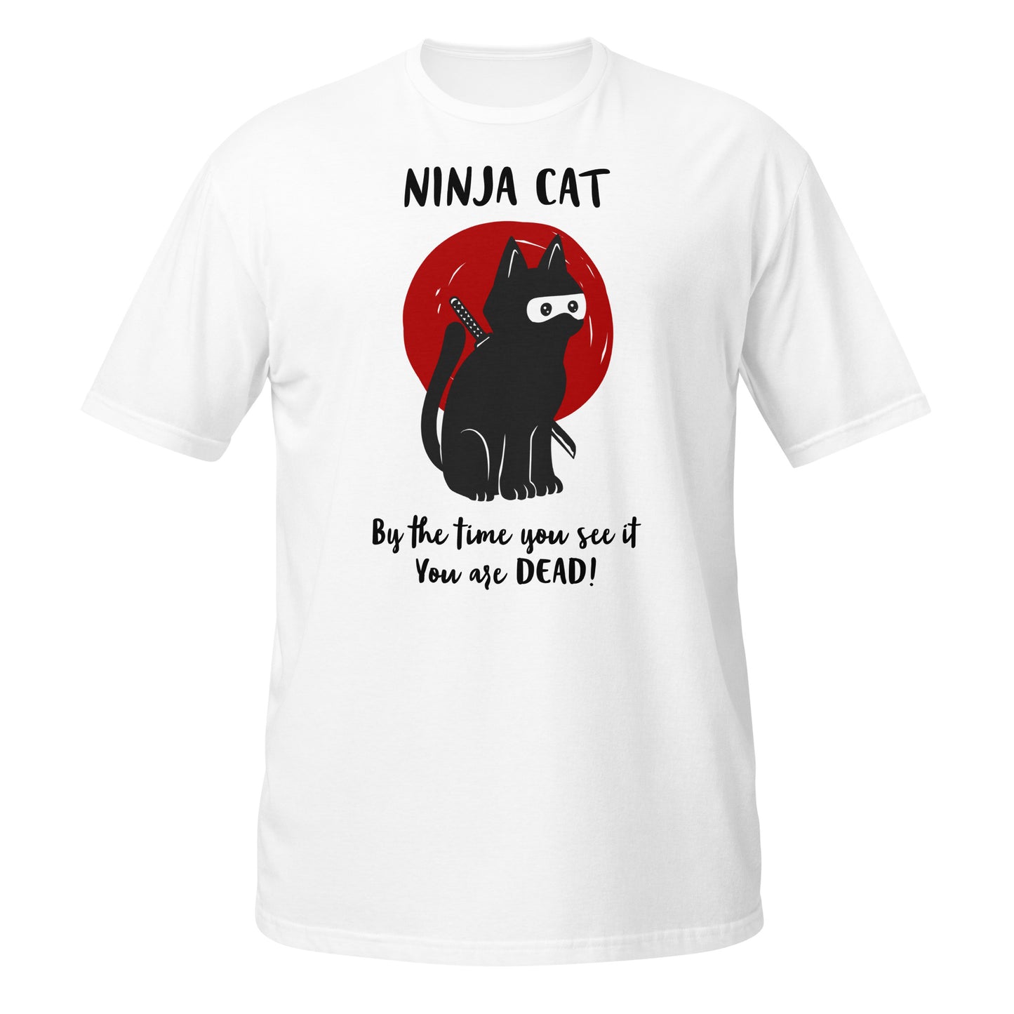 Gatos, Ninja Cat - Gato Ninja by the time you see it, you are dead! [t-shirt PG640S]