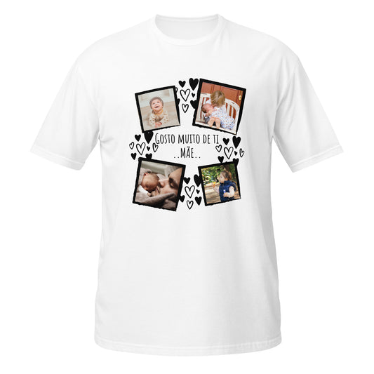 Família, gosto muito de ti, o presente para a mãe pai avós filhos que mais gosta, com a sua foto e texto [t-shirt PG640S]