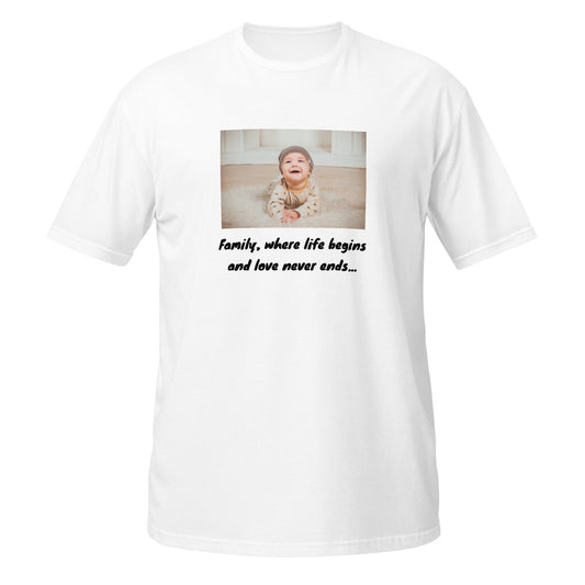 t-shirt com foto e texto editável