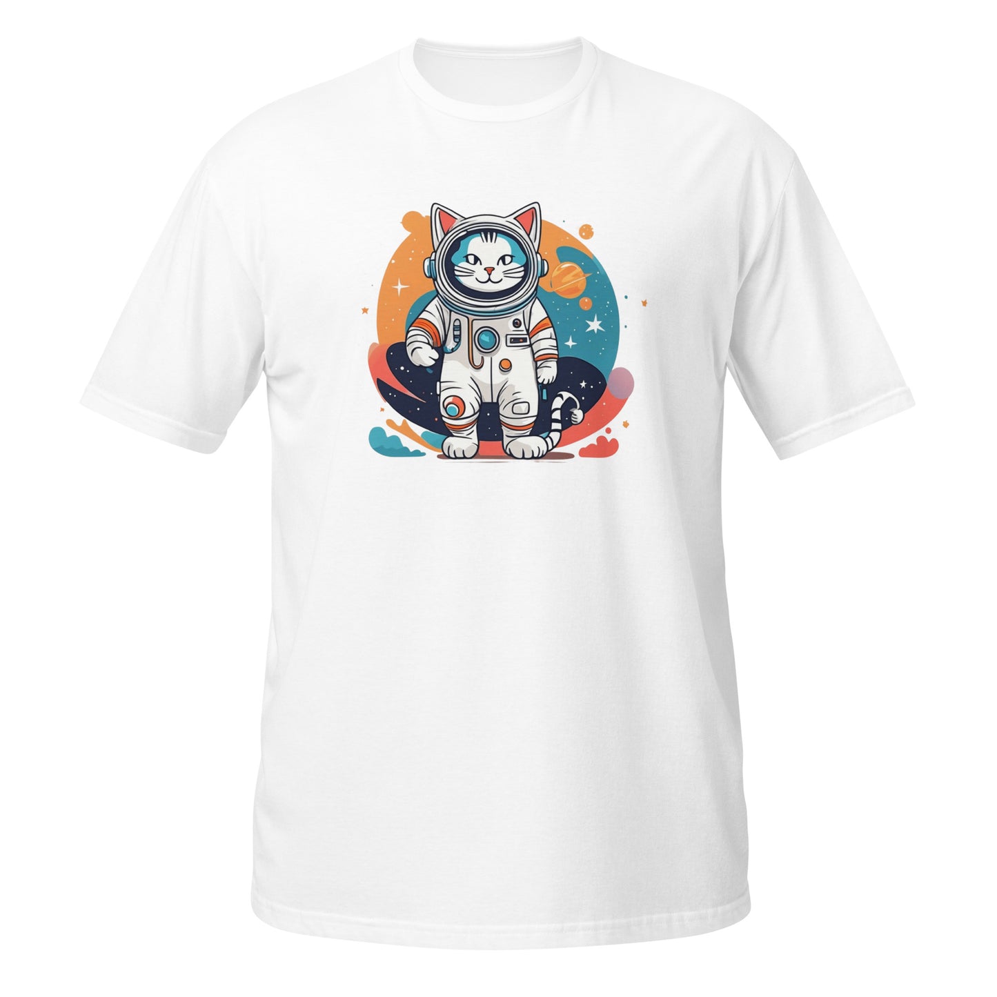 Gato astronauta, t-shirt de adulto 100% algodão [PG640S]