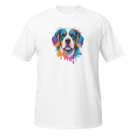 Cão colorido, t-shirt de adulto 100% algodão [PG640S]