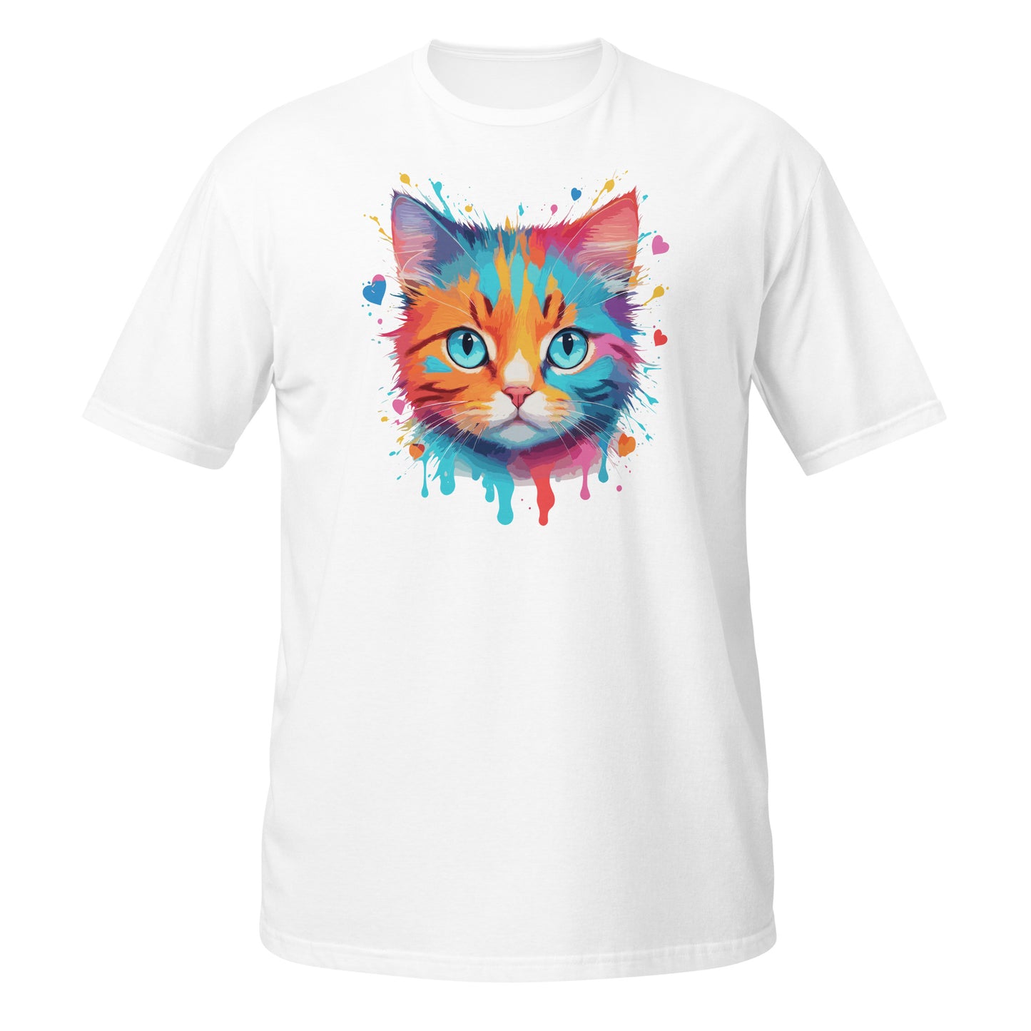 Gato colorido, o melhor presente para pessoas que gostam de gatos [t-shirt PG640S]