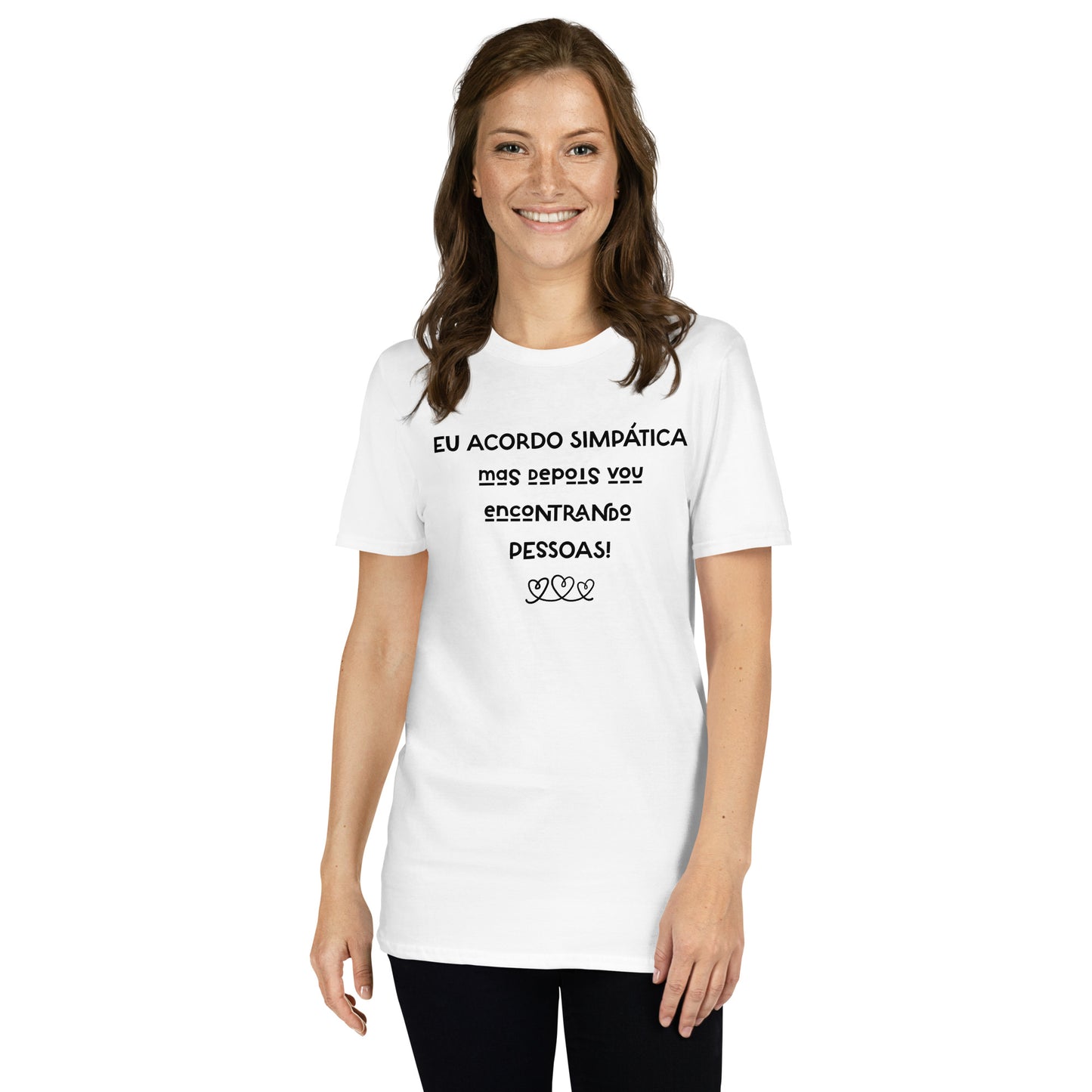 Funny, eu acordo simpática, mas depois vou encontrado pessoas, presente mulheres ou melhor amiga [t-shirt PG640S]