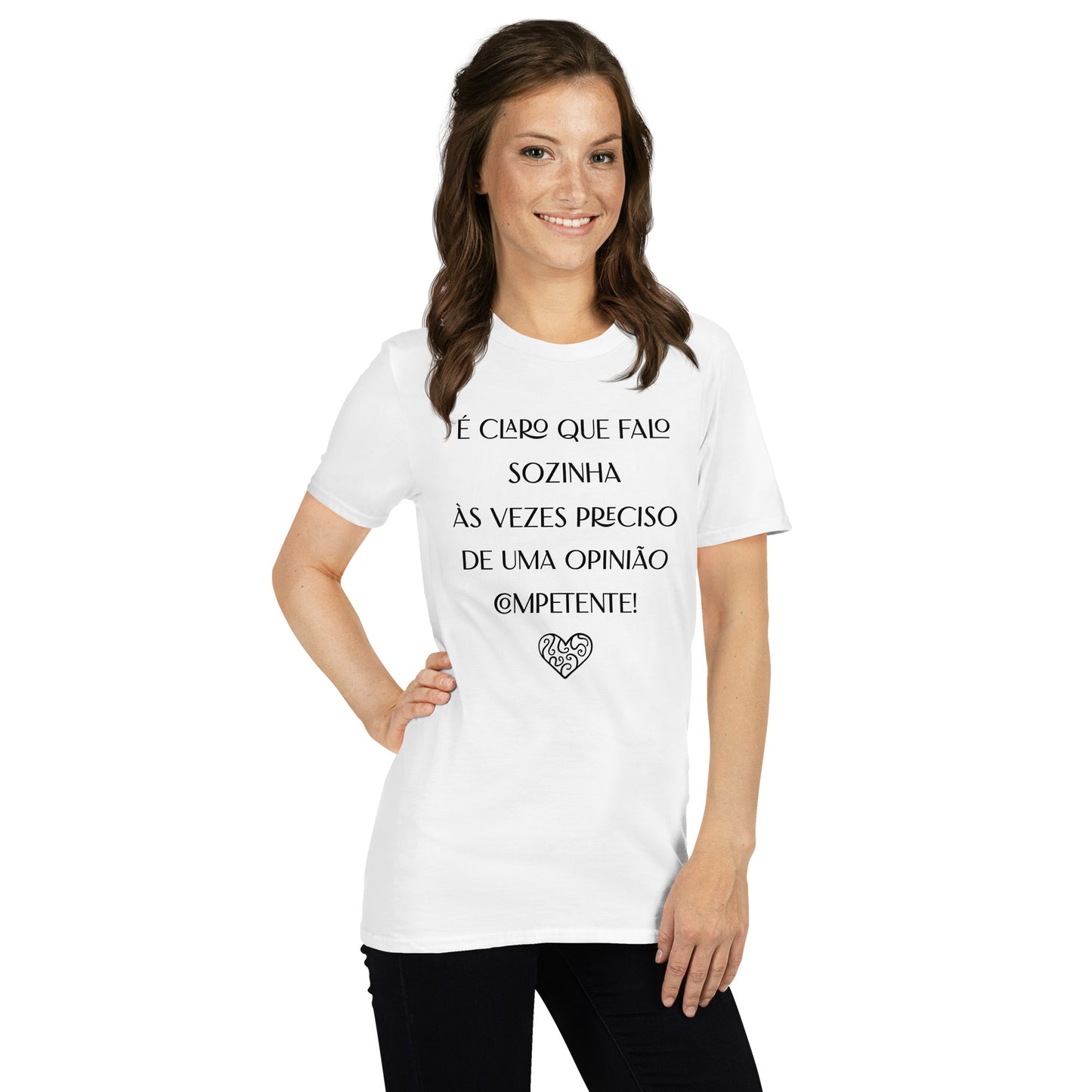 Funny, é claro que falo sozinha, às vezes preciso de uma opinião competente, a melhor t-shirt para uma mulher [t-shirt PG640S]