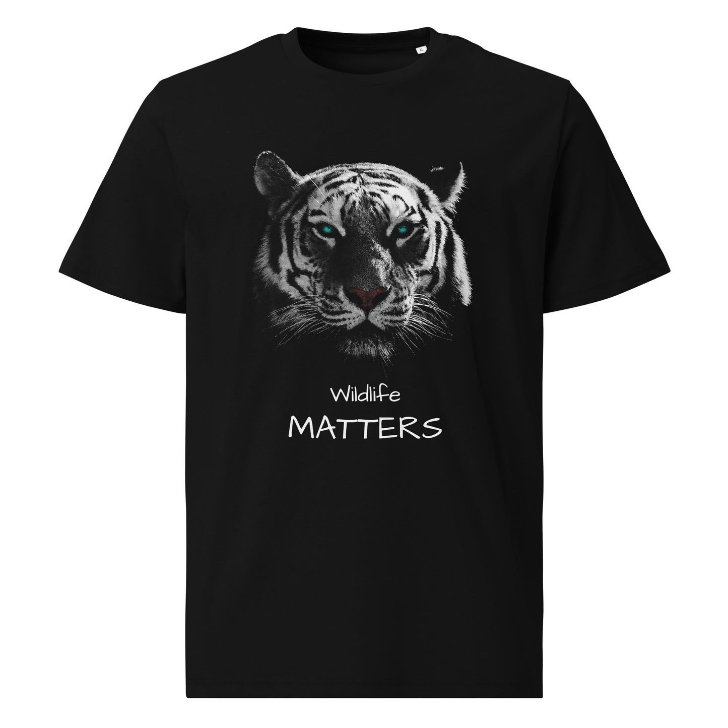 Tigre, wildlife matters, texto editável, t-shirt de adulto 100% algodão orgânico [PSU16G]